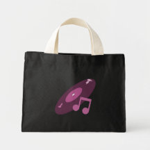 Retro Musik-Aufzeichnung u. Anmerkungs-Rosa Tasche