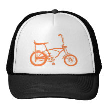 Retro Orange Krate Banana Seat Bike Hat