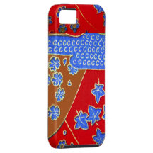 retro orientalisches rotes blaues GoldVintager iph Hülle Fürs iPhone 5