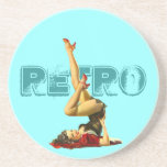 Retro Pin oben Getränkeuntersetzer
