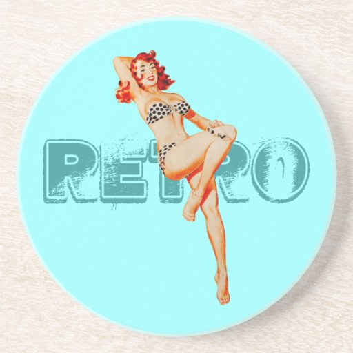 Retro Pin oben Untersetzer