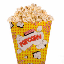 Retro Popcorn - Farbe Photo Statue