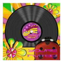 Retro psychedelische Vinylaufzeichnungs-Party Einl