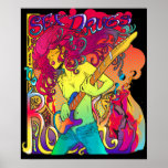 Retro psychedelisches Musikplakat