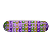 Retro Quadratsiebziger jahre Motel-Tapetenmalvenfa Skateboarddecks