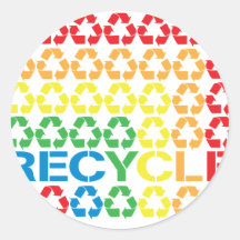 retro recyceln Sie Sticker