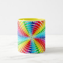 Retro Regenbogen-Edelstein-Strudel-Entwurf Kaffeehaferl