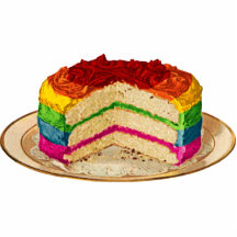 Retro Regenbogen-Kuchen Fotoausschnitte