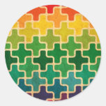 Retro Regenbogen-Muster Sticker