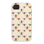 Retro Regenbogenbienenhummel-Naturmuster iPhone 4 Cover