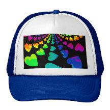 Retro Regenbogenherzen Retrokultmützen