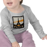 retro Reiseplakat des Paris-Kunst-Dekos Tshirt