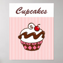 Retro Restaurant-Kuchen-Plakat