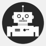 Retro Roboter-Form-Aufkleber