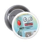 Retro Roboter-Knopf Anstecknadelbutton