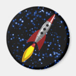Retro Rocket 3d Magnets