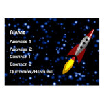 Retro Rocket 3d Visitenkarten