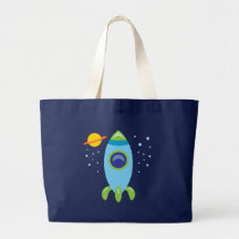 Retro Rocket Einkaufstasche
