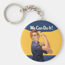 Retro Rosie können wir es tun Schlüsselanhänger