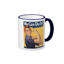 Retro Rosie können wir es tun Tasse