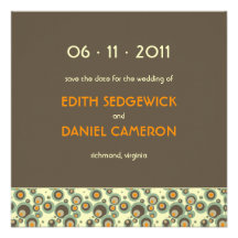 Retro! Save the Date Mitteilung Personalisierte Einladungen
