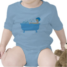 Retro Schaumbad-Mädchen Body