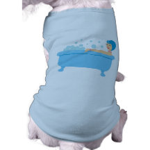 Retro Schaumbad-Mädchen Hund Tshirt