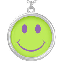 Retro smiley halsketten