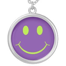 Retro smiley halskette