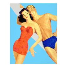 Retro Strand-Party Individuelle Ankündigungen
