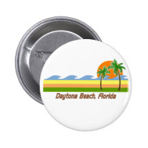 RETRO T-Shirt Daytona Beach Florida Buttons
