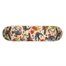 Retro Tätowierungs-Skateboard Individuelle Skateboarddecks