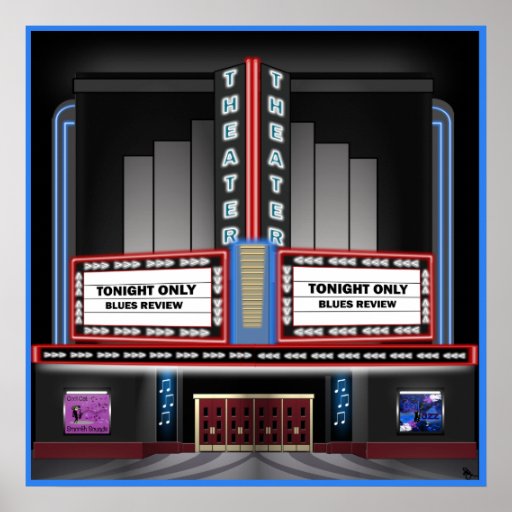 Retro Theater-Plakat