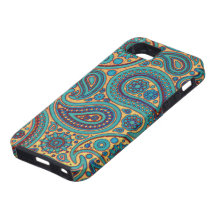 Retro Türkis Paisley iPhone 5 Hülle