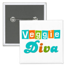 Retro Veggie-Diva Buttons