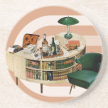 Retro Vierzigerjahre Büro Bierdeckel