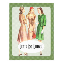 Retro Vierzigerjahre Mittagessen V1 Personalisierte Ankündigungskarte
