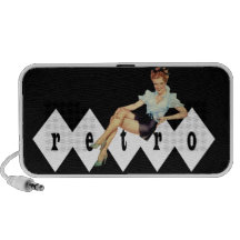 Retro Vierzigerjahre Pin oben Lautsprecher