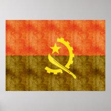Retro Vintage Angola Flag Posters