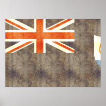 Retro Vintage Anguilla Flag Print