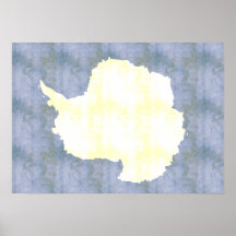 Retro Vintage Antarctica Flag Print