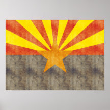 Retro Vintage Arizona Flag Poster