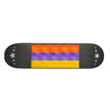 Retro Vintage Armenia Flag Skate Deck