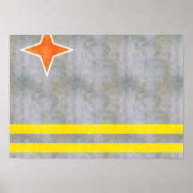 Retro Vintage Aruba Flag Poster