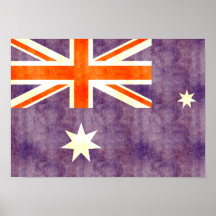 Retro Vintage Australia Flag Posters
