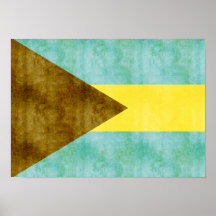 Retro Vintage Bahamas Flag Poster