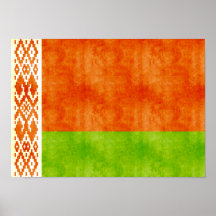 Retro Vintage Belarus Flag Poster
