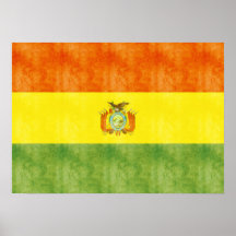 Retro Vintage Bolivia Flag Posters