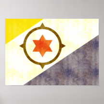 Retro Vintage Bonaire Flag Print