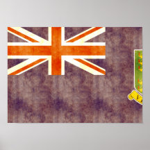 Retro Vintage British Virgin Islands Flag Posters